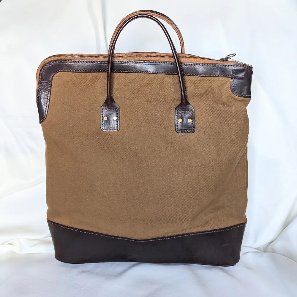 Freemans Sporting Club x BillyKirk Bank deposit Tote Bag Leather Waxed Cotton